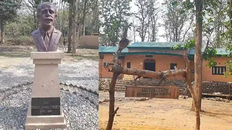 Jim Edward James Corbett Statue and Corbett Tiger Reserve Visitor Centre, Jim Corbett National Park, Nainital, Uttarakhand, India