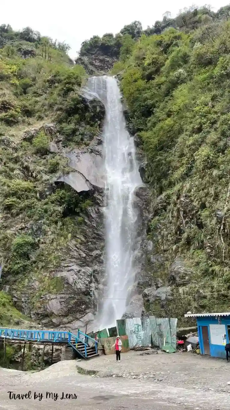 Bhim Nala Waterfall also known as Amitabh Bachchan Waterfall, near Lachung, North Sikkim, India