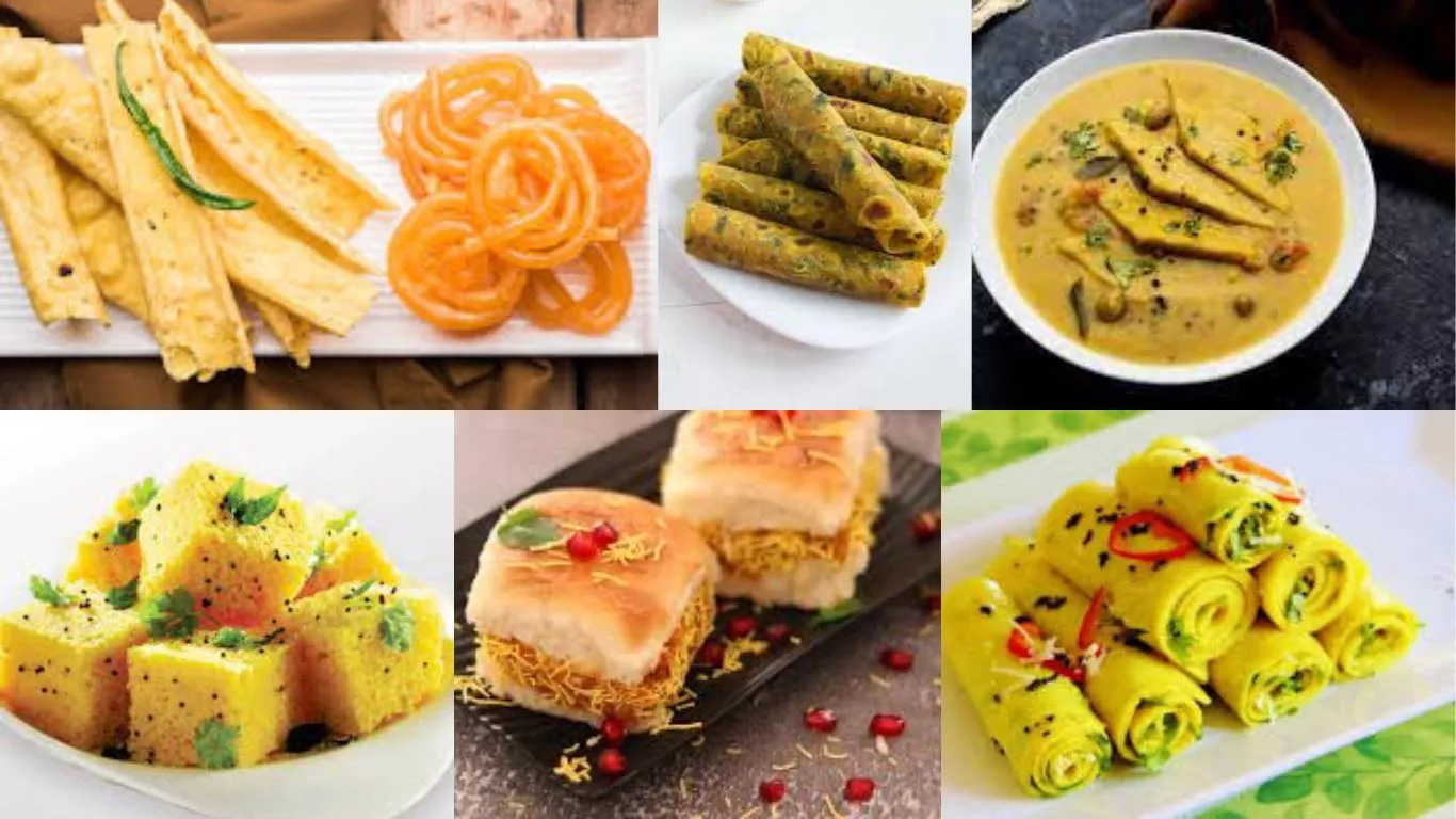 Gujarati Food - Jalebi, Fafda, Methi Thepla, Dal Dhokli, Khaman Dhokla, Dabeli, Khandvi