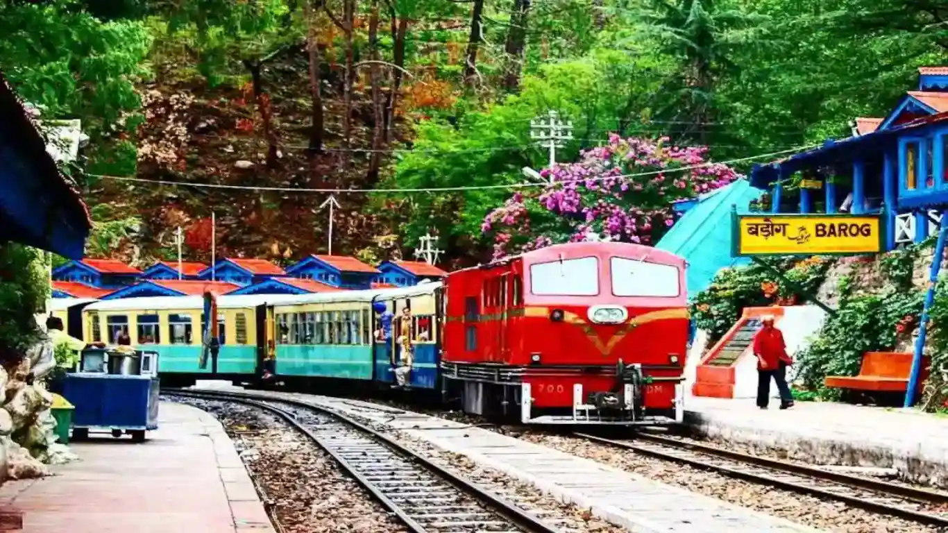 Kalka Shimla Railway (Toy Train) at Barog station, Himachal Pradesh, India