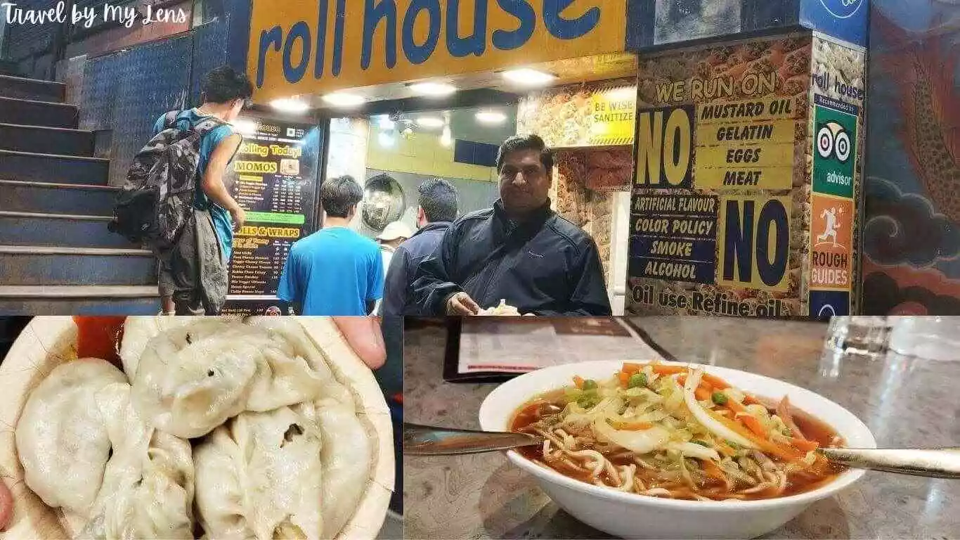 Momos, Thukpa and Veg Rolls at Roll House, MG Marg, Gangtok, Sikkim