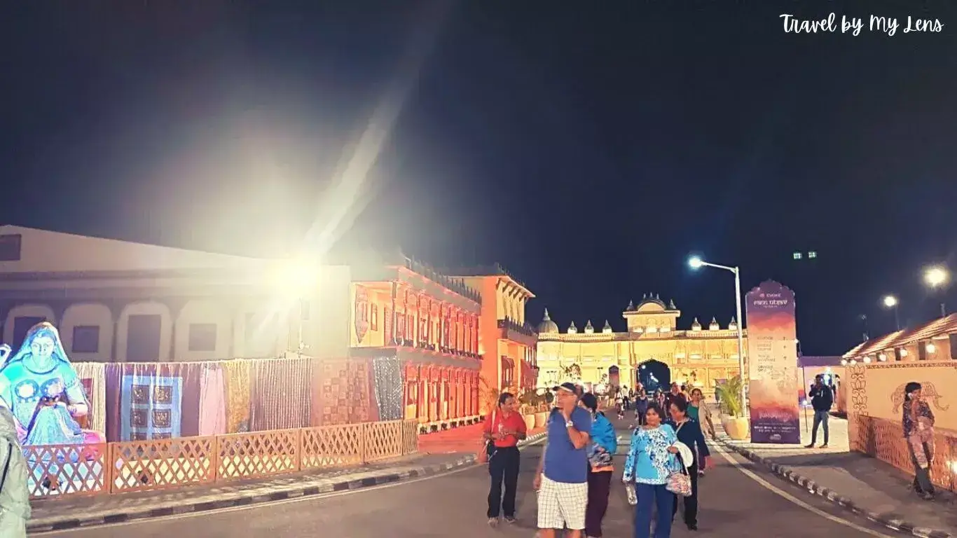 Night View of the Tent City, Rann Utsav, Kutch, Gujarat