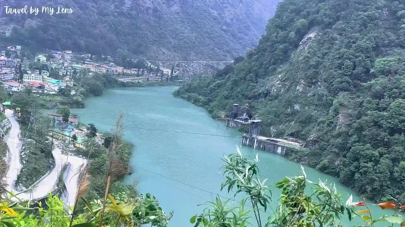 View of River Confluence at Chumthang near Lachung, North Sikkim, India